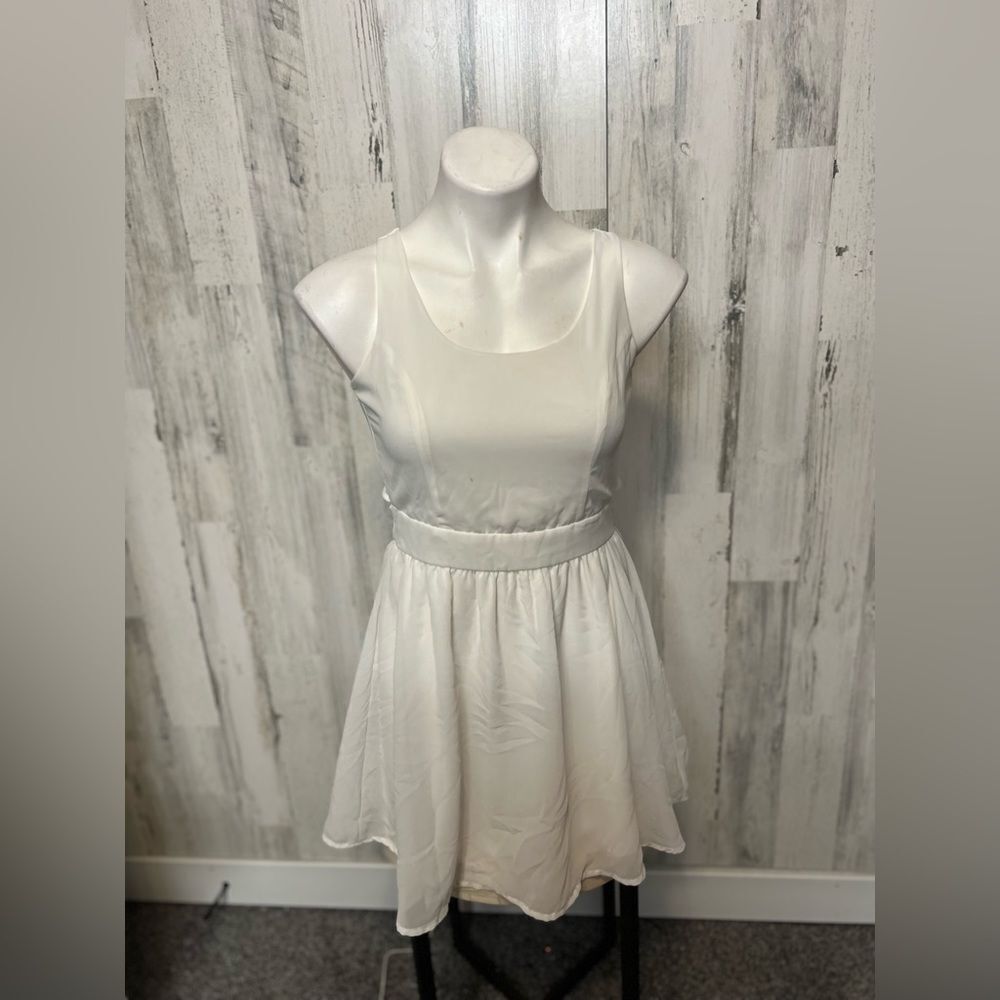 White flare dress